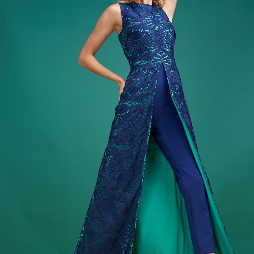 Kay Unger NEW Lace Jumpsuit